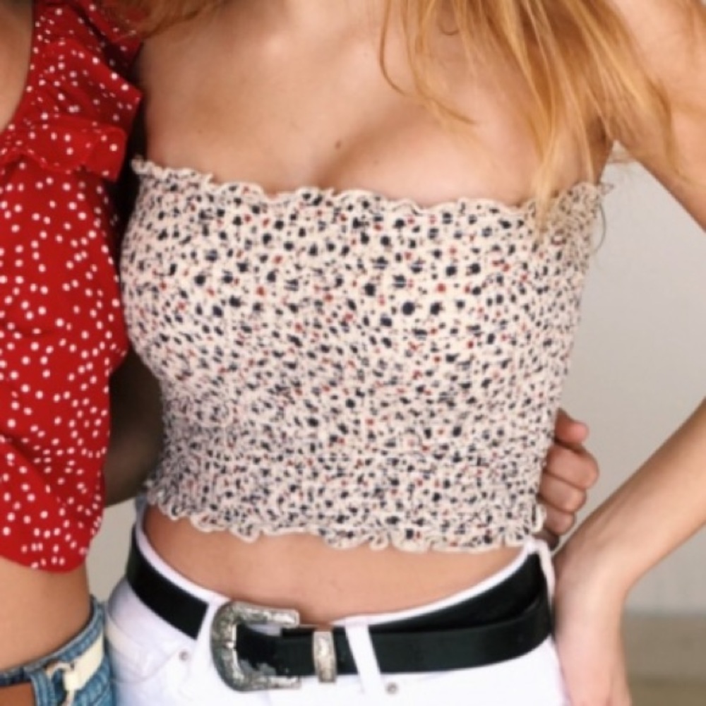 Brandy Melville flower tube top